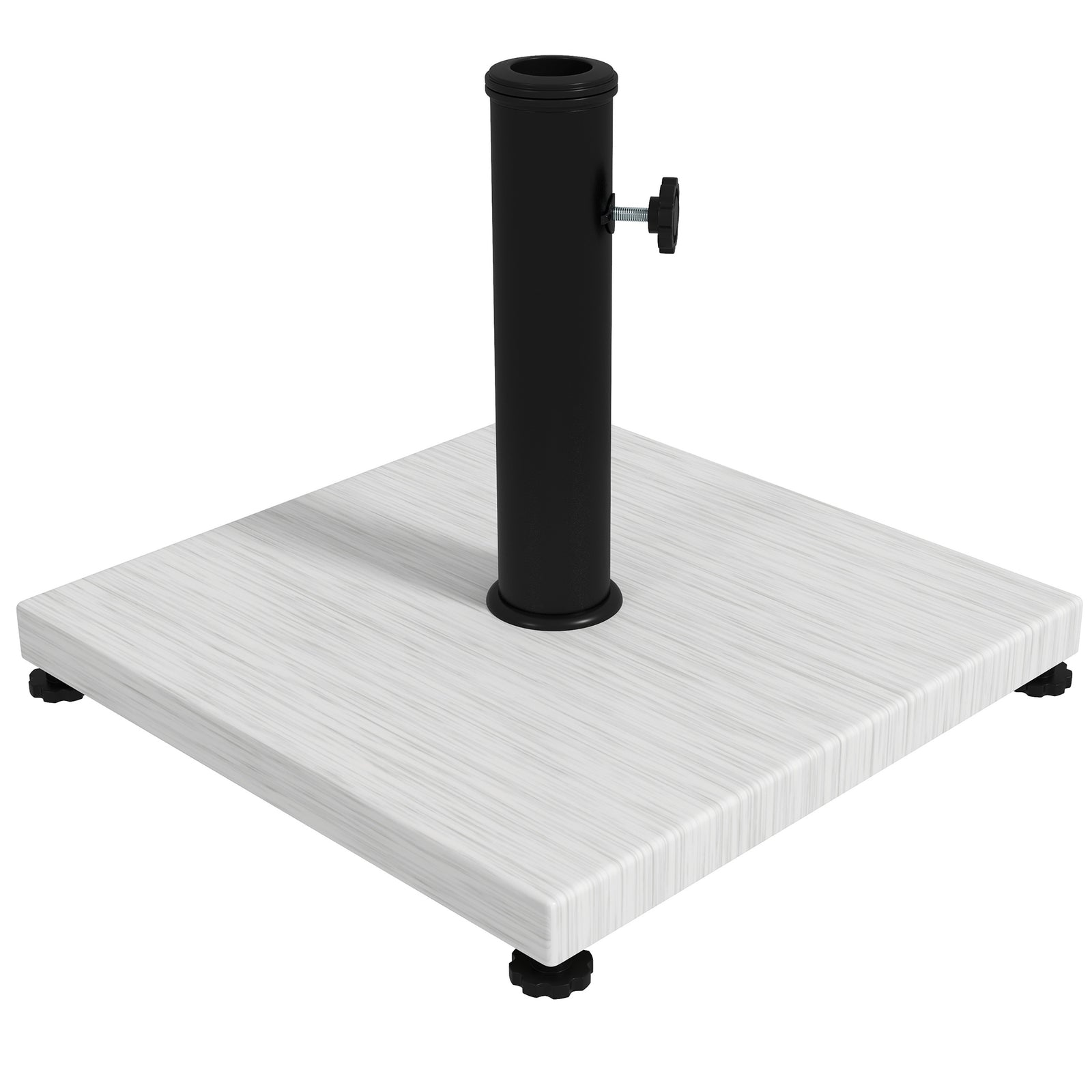 12kg Parasol Base Concrete W/ Adjustable Foot Pad, White