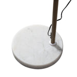 Breeins Vintage Style Floor Lamp With Bamboo Lampshade And Marble Base
