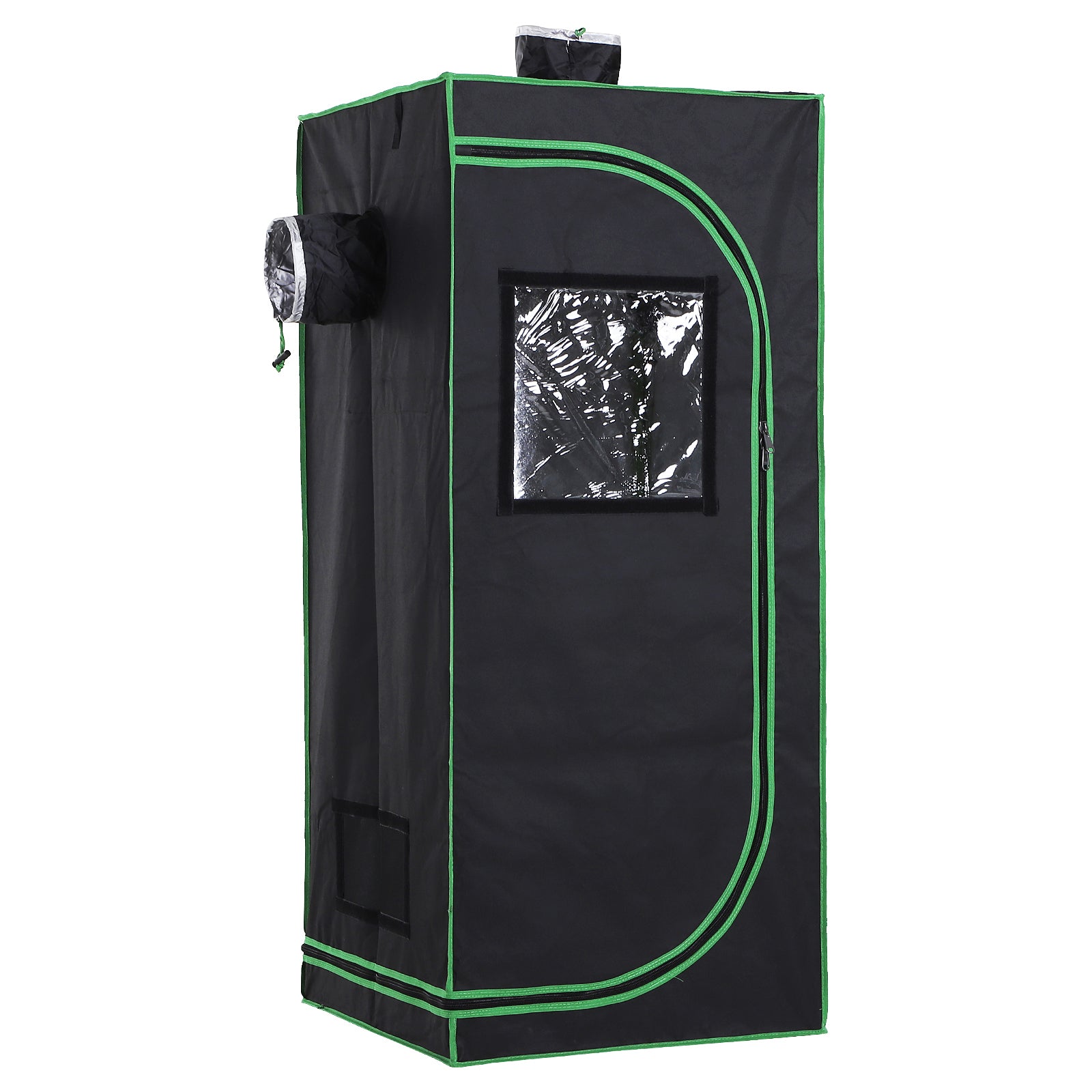 60x60x140cm Indoor Plant Grow Tent Hydroponic Mylar | Black