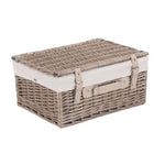 Wicker 40cm Antique Wash Picnic Basket | White