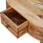 Solid Wood Mini Oak-ish Rounded Coffee Table
