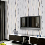 Contemporary Geometric Curving Linear Wallpaper
