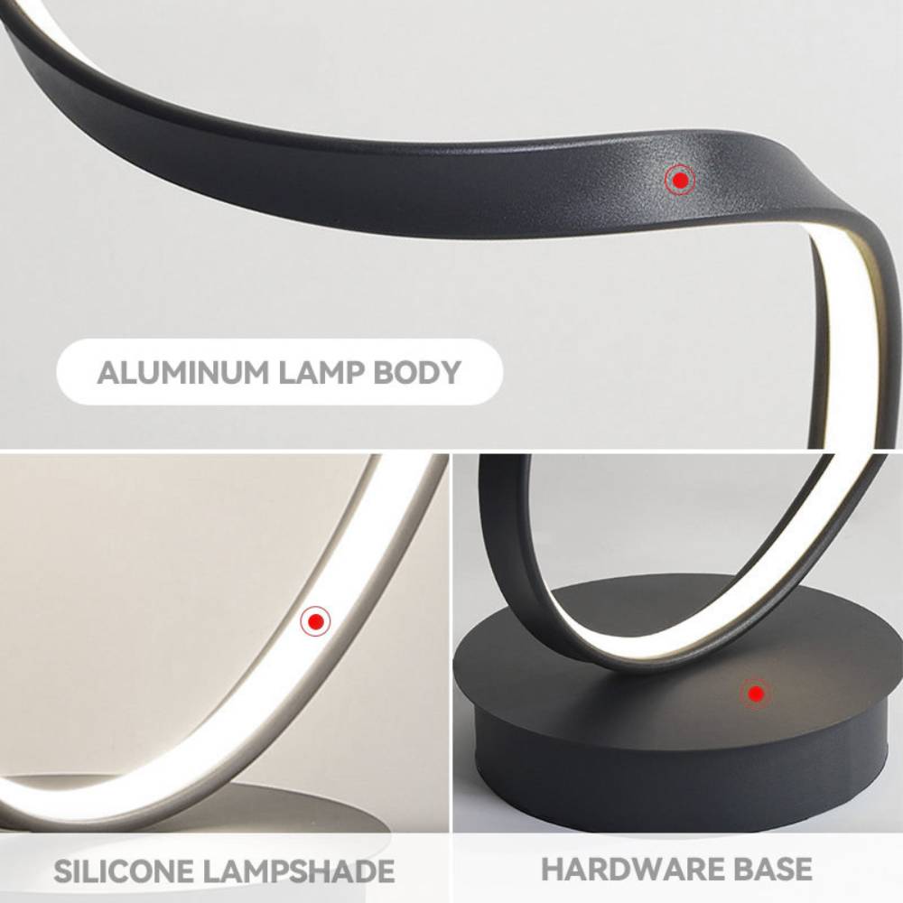 Contemporary Led Spiral Floor Lamp In White Light For Living Room