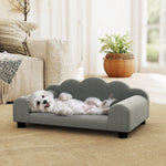 Dog Sofa Bed, Cat Sofa With Backrest, Armrest, For Small Dogs | Grey