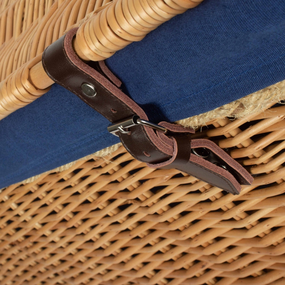 Wicker 72cm Rope Handled Trunk Picnic Basket | Blue