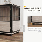 80cm Dog Crate Table W/ Doors, Cushion
