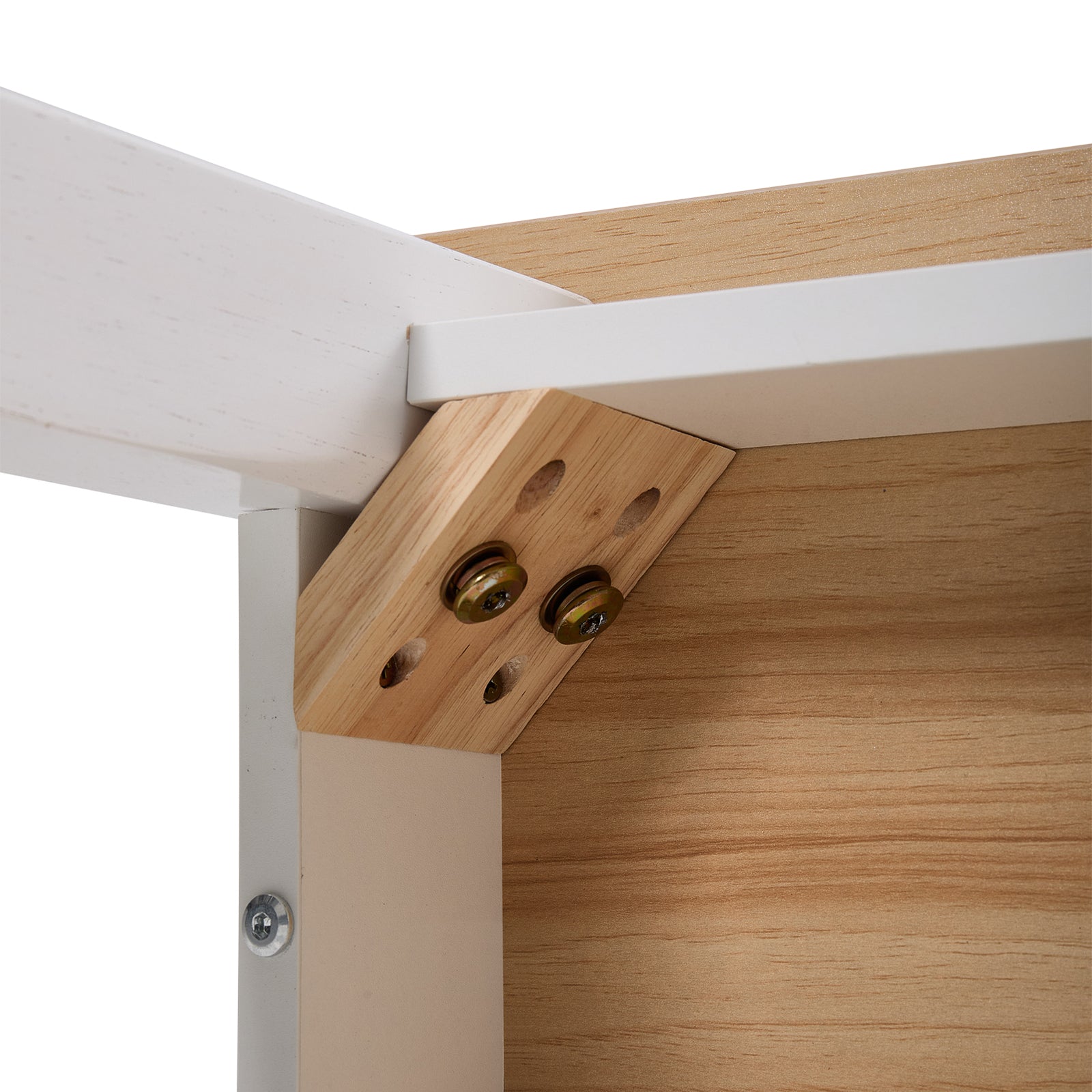Versatile Wooden Bench | One Size | Natural & White