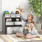 Kids Storage Units With 6 Boxes, Childrens Toy Storage Organiser | Grey