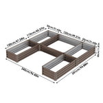 U-shaped Raised Garden Bed With 5 Compartments | One Size | Brown