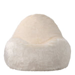 Faux Fur Bean Bag Lounger Giant Bean Bag Chair, Cream