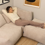 Tetra Cord 4pc Sofa Set | Beige
