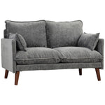 2 Seater Sofa, Modern Loveseat With Spring Cushions, Wide Seat | Grey