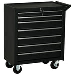 Roller Tool Cabinet, 7 Drawers, Garage | Black