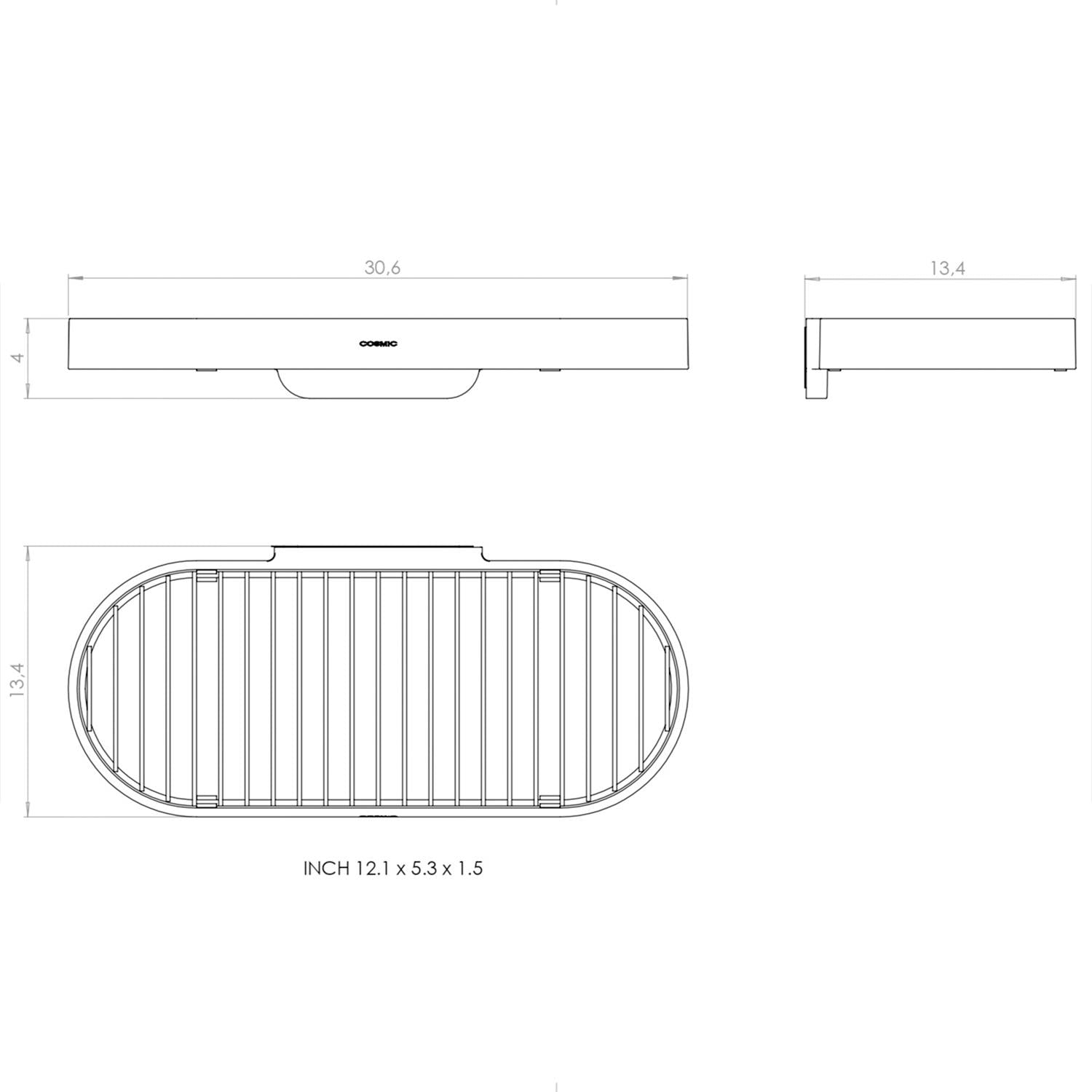 Shower Shelf, Bathroom Shelf, Green, Stainless Steel, Geyser Collection