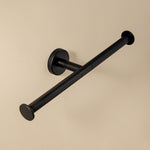 Double Toilet Roll Holder, Matt Black, Hidden Fixings, Start Collection