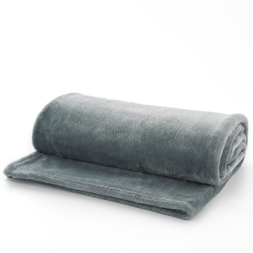 Cozy Touch Supersoft Plush Throw | 127cm x 152cm | Charcoal