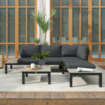 3pcs Garden Sectional Sofa Side Table Furniture Set