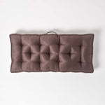 Faux Suede 2 Seater Booster Cushion | 50cm x 100cm | Chocolate