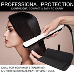 Envie Hair Straightener Heat Protection Storage Case Black Foldable Flat Iron Bag