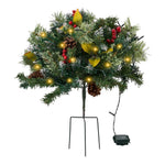 Artificial Pre-lit Christmas Planter Bushes Decorations