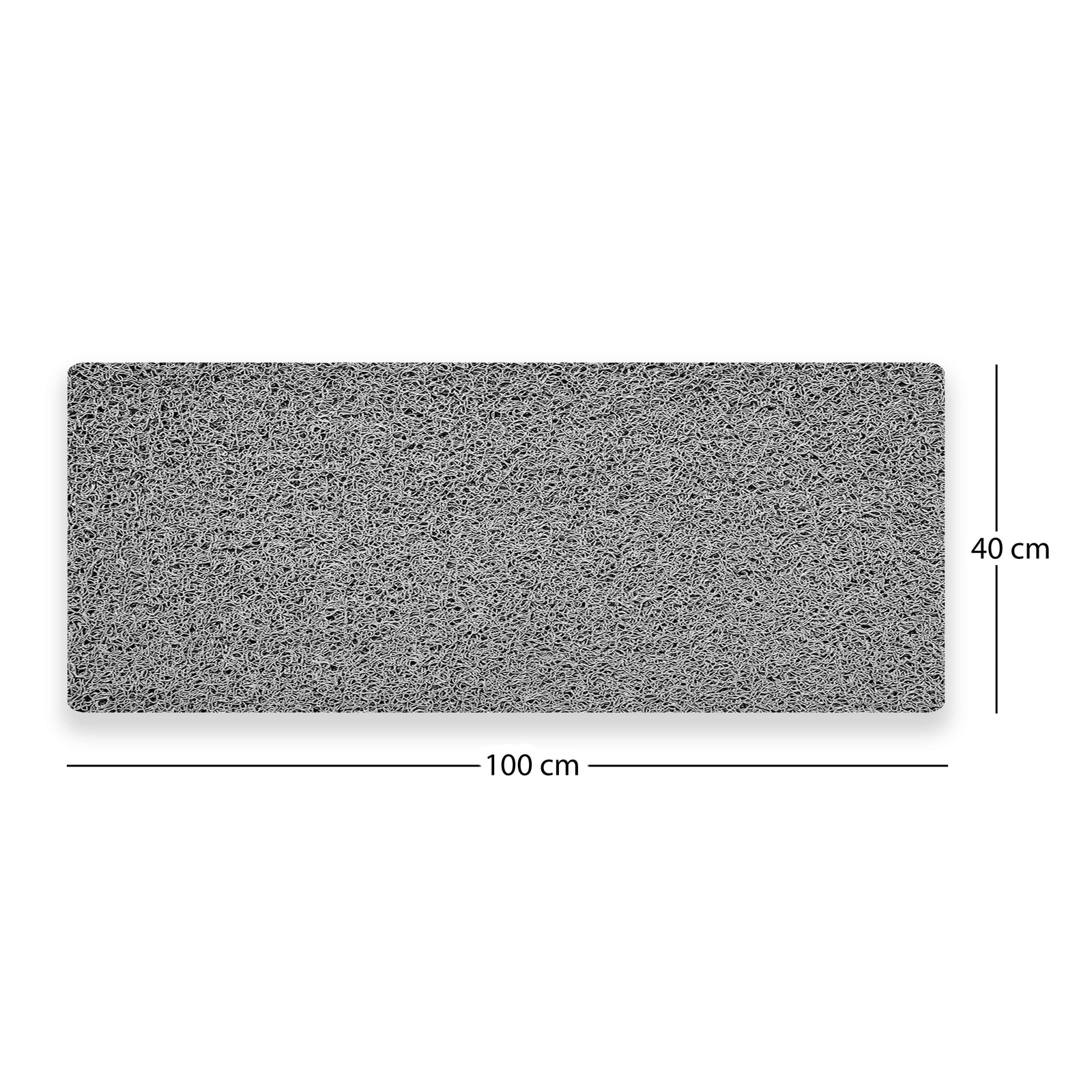 Spaghetti Anti Slip Shower/Bath Mat | 100cm x 40cm | Grey