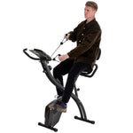 2-in-1 Folding Exercise Bike Upright Cycling Machine | Black
