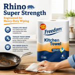 Freedom Soft White 3-ply 45 Rolls + Rhino Jumbo Kitchen Towels 24 Rolls