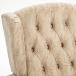 Marble Effect Reclining Armchair W/ Footrest | Beige