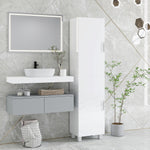 HOMCOM Tall Storage Cabinet With Adjustable Shelves And Double Doors