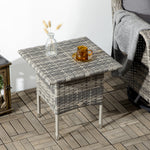 Pe Rattan Coffee Table, Patio Side Table