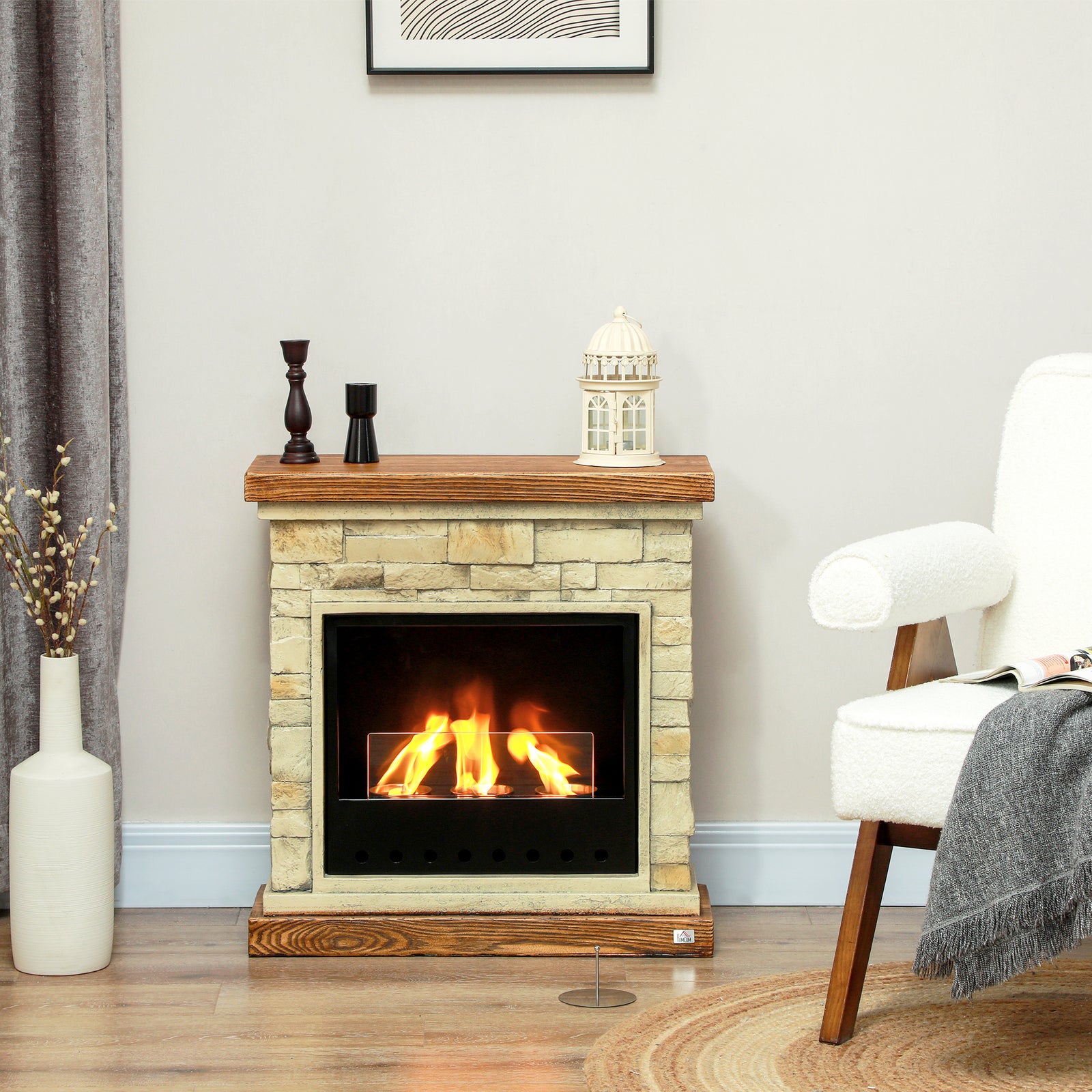 Gel And Ethanol Fireplace Stove With 1.2l Volume
