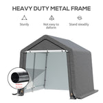 8x8ft Galvanized Tube Storage Shed