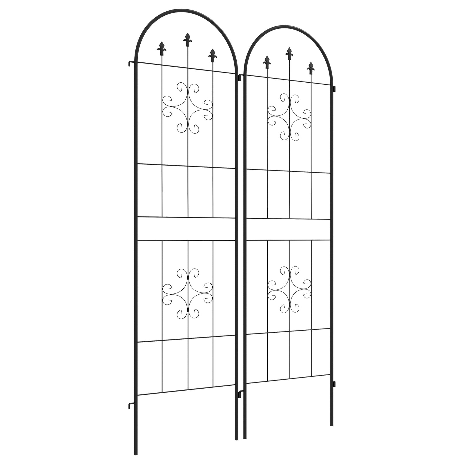 Arrow Design Set Of 2 Metal Plant Trellis