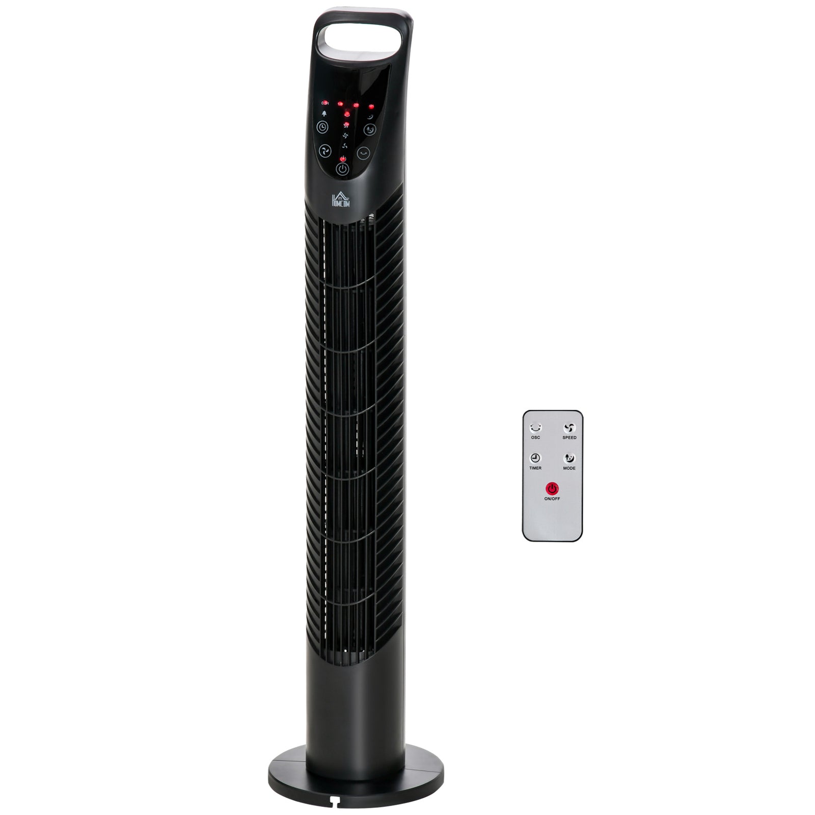 78.5cm Oscillation Tower Fan With Remote Control 40w | One Size | Black