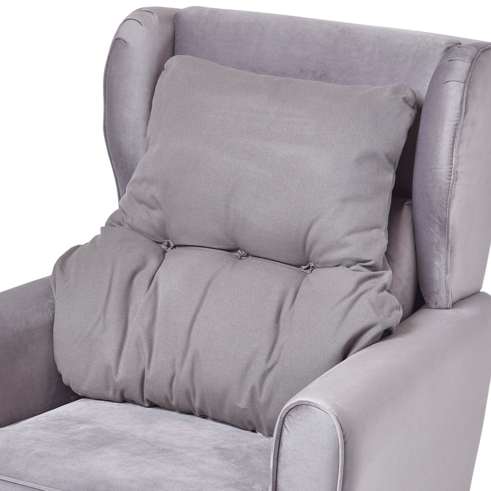Cotton Back Support Thick Lumbar Cushion | Charcoal Grey