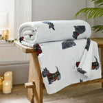 Hattie Dog Grey Soft Throw – 140x180cm Plush Decorative Blanket | 140cm x 180cm | Grey