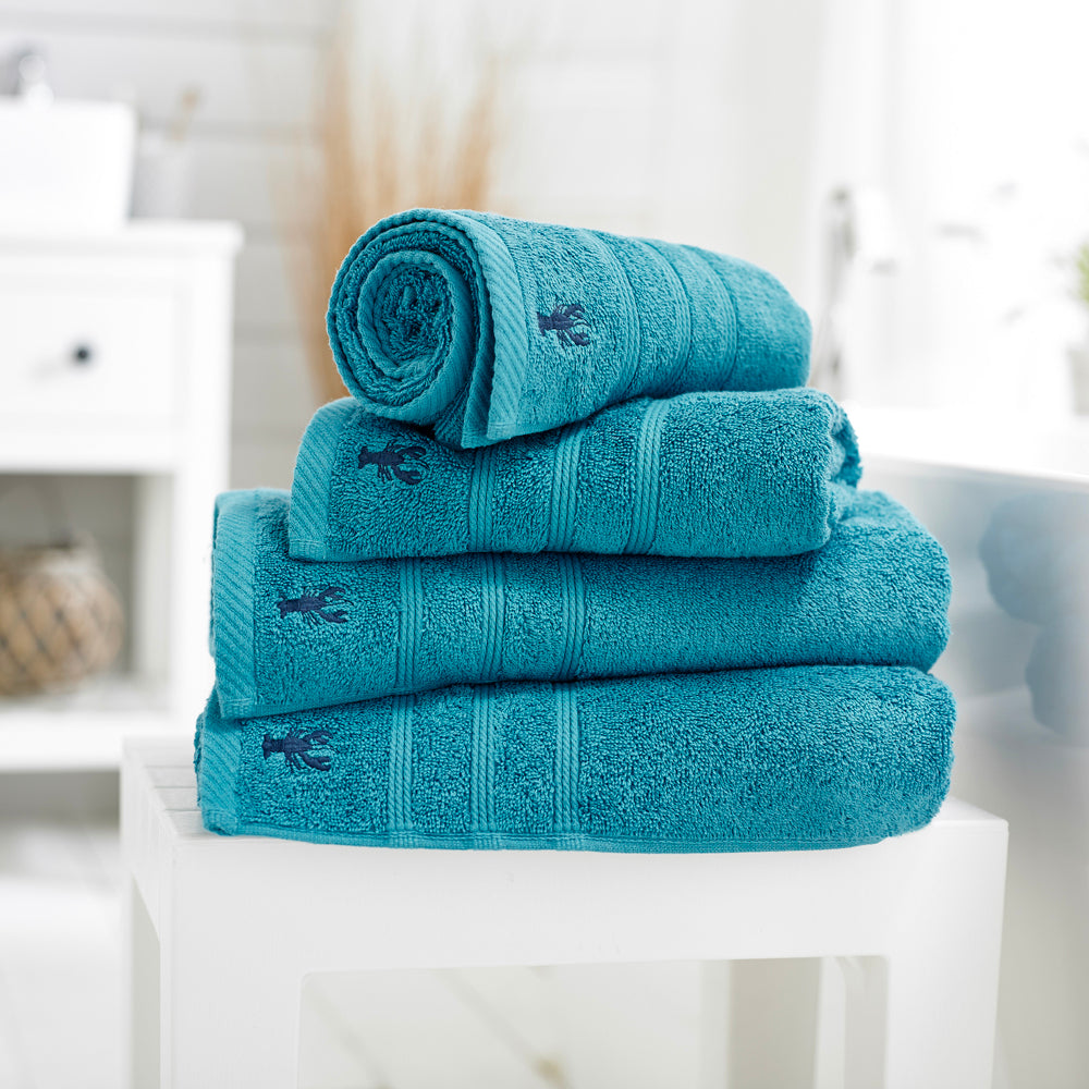 Kaleidoscope 550gm Combed 100% Cotton Towels | Hand Towel | Turquoise