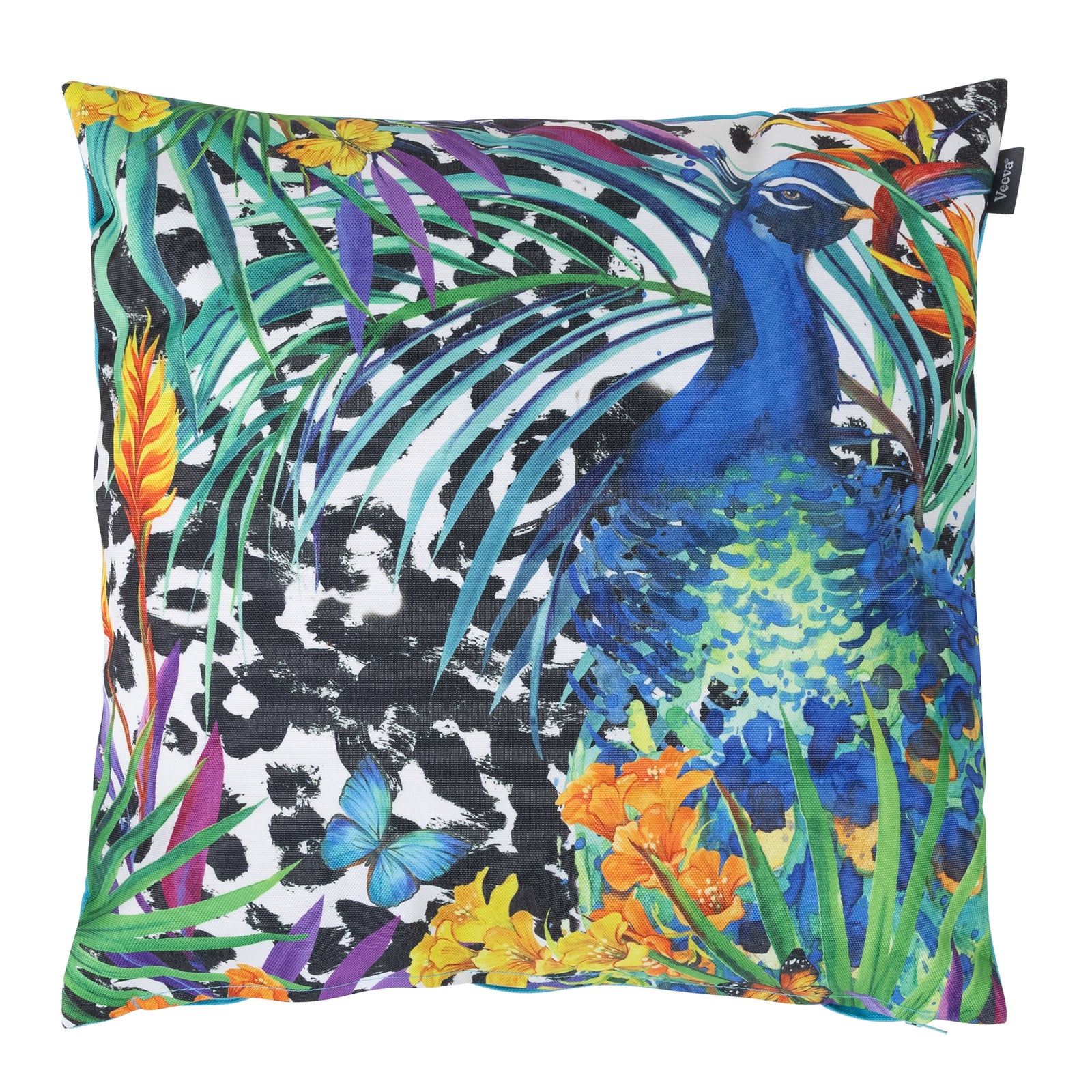 Floral Indoor Outdoor Cushion Set Of 4 Water Resistant Cushions