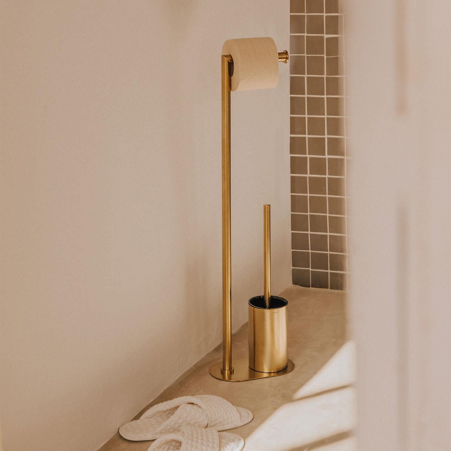 Paper Holder With Toilet Brush, Matt White, Architect S+ Collection
