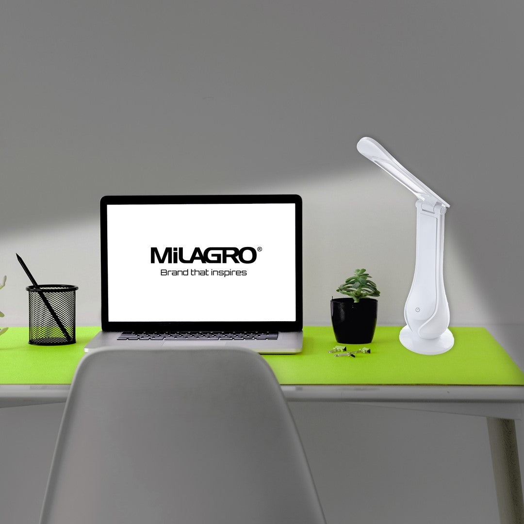 Lilly White Led Table Lamp Funky Reading Or Desk Lamp 4w Led Built In Fully Adjustable And 3 Stage Dimmer Switch