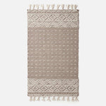 Patna Beige & Natural Kilim Wool Rug | 150cm x 220cm | Beige