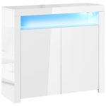 Modern High Gloss Rgb Led Cabinet Cupboard Console | One Size | White