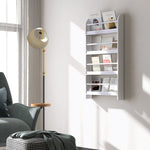 Wall Mounted Or Standing 4 Tier Wood Book Shelf Water Resist