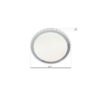 Layla Stylish White Ceiling Lamp Led Dimmable With Invluded Remote Shade Designed To Give The Effect Of A Starry Sky | 50cm | White
