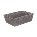 Grey Paper Rope Tray | Set-of-3 | Gray