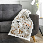 Winter Wildlife Printed Fleece Electric Heated Throw With Sherpa Back