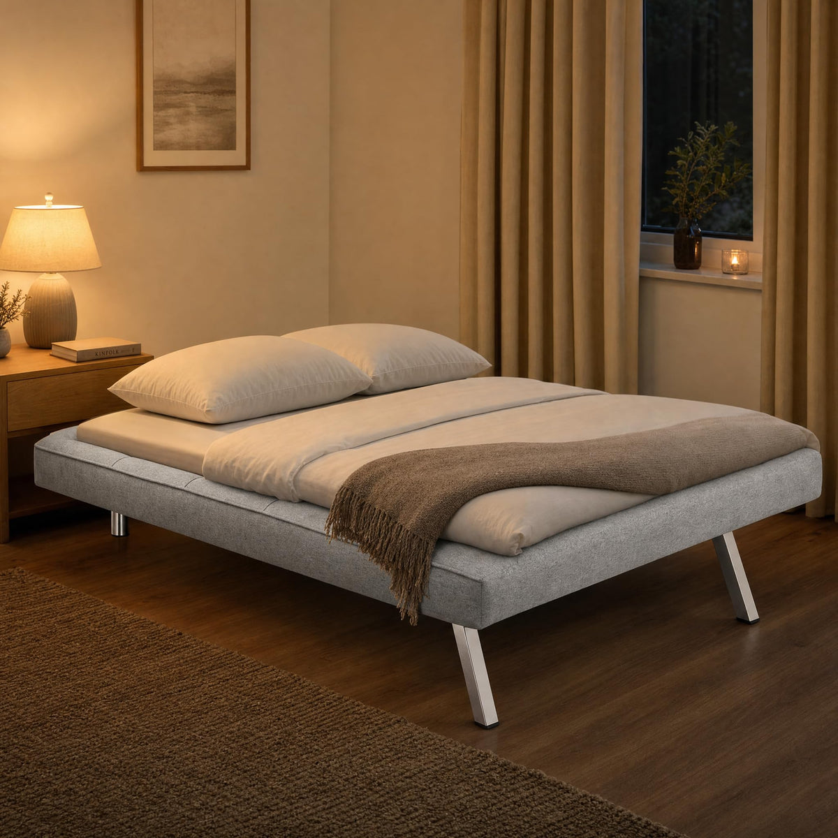 Britney Linen Sofa Bed 3 Seater | Grey