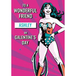 Wonder Woman Personalised 'galentine's' Valentine's Day Name Card Official Product