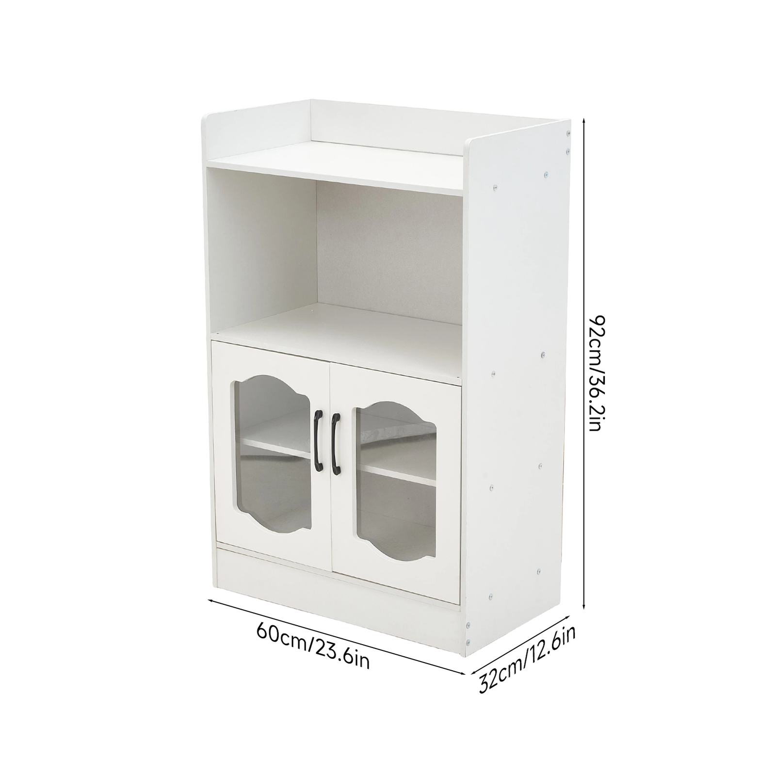 Breeins Wooden Sideboard Storage Cabinet With Microwave Counter