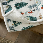 Winter Walk Cuddly Sherpa Fleece Throw